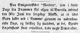 Newspaper report of Kanten baby's death on the ship