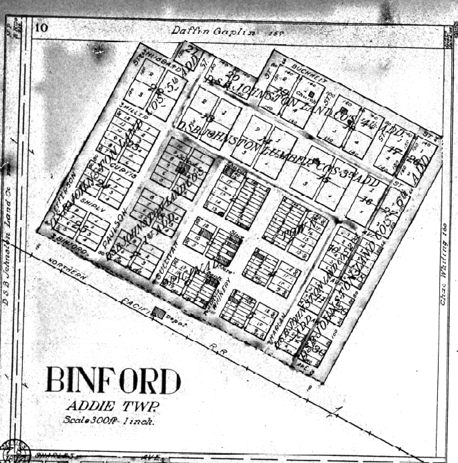 Plat map of Binford