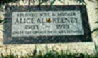 Alice's gravestone