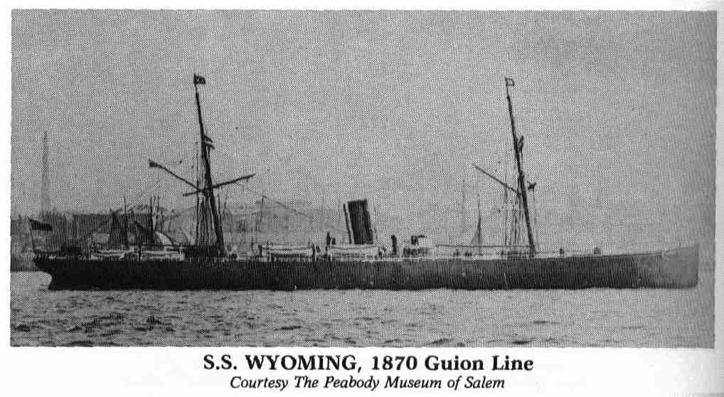 SS Wyoming - from the book Ships of Our Ancestors. auth: Michael Anuta, Genealogical Publishing Co - 1993