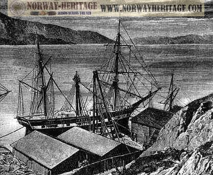 The Norden docked at Drammen 