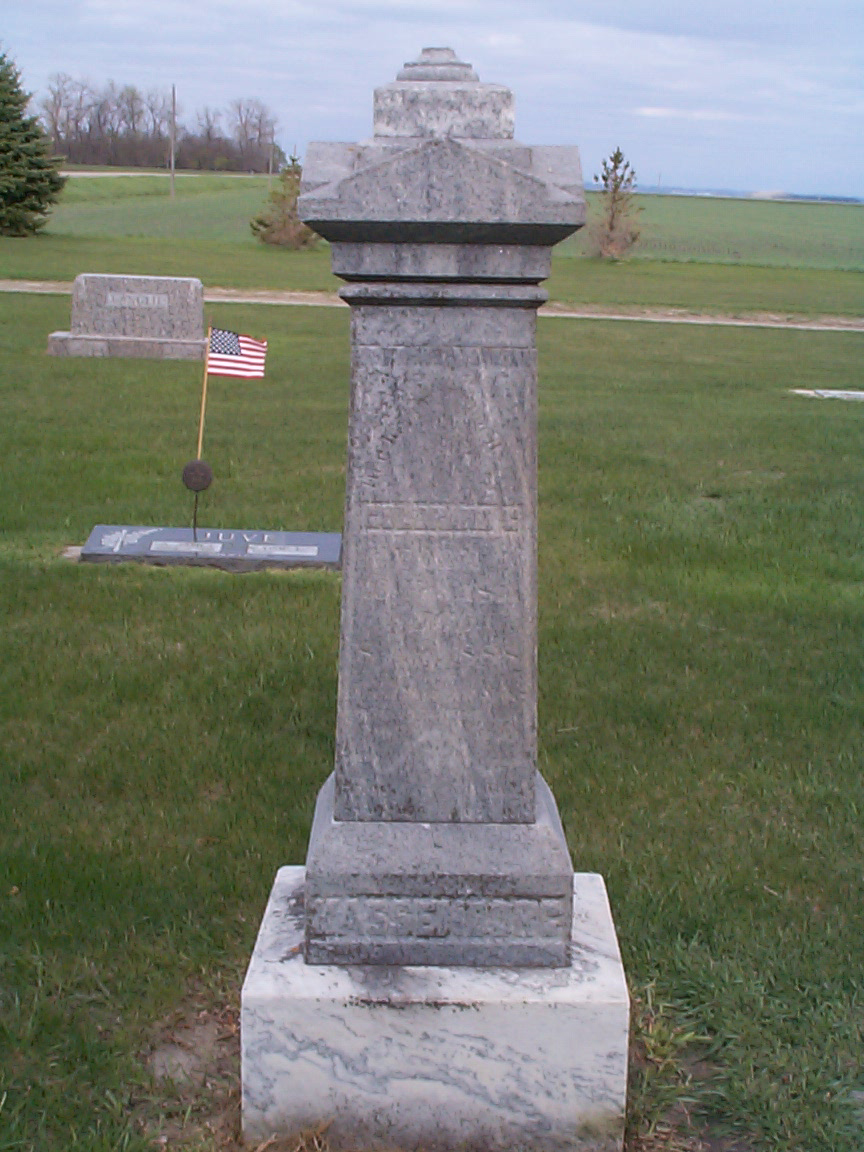 Gulbrand's gravestone at Concordia - NE area of the cemetery, directly behind the Tarje Grover family plot