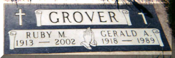 Gerald Grover and Ruby Headstone