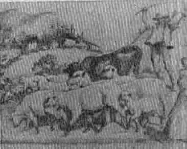 sketch of driving the livestock