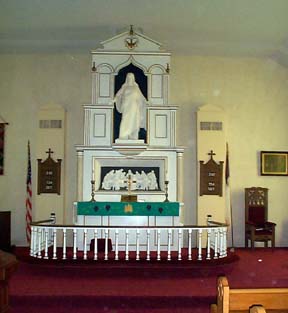 Interior of the Stone Church, altar