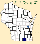 Location of Rock County WI