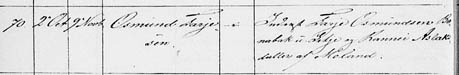 Osmund's birth record