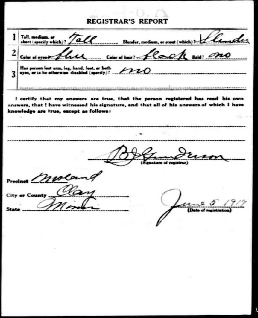 Elmer's Draft Registration, page two