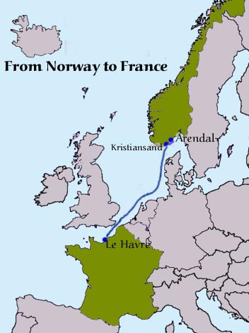 Kristiansand to Le Havre
