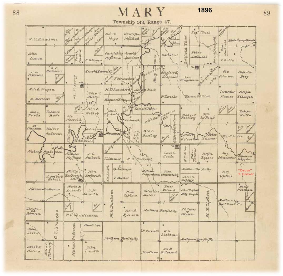 Mary Township Plat Map from 1896