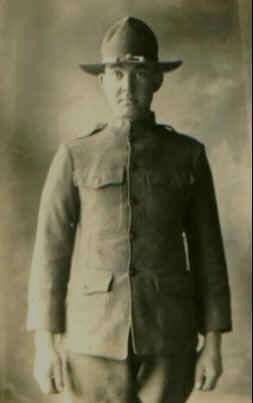 In his uniform, 1918