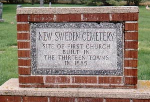 New Sweden Cemetery Marker