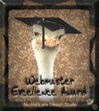 Webmaster Award from Nu-Horizons Design Studio