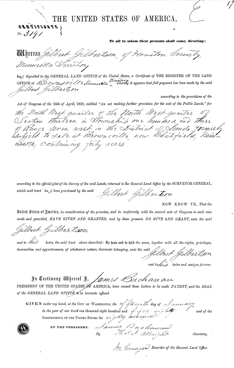 Land deed